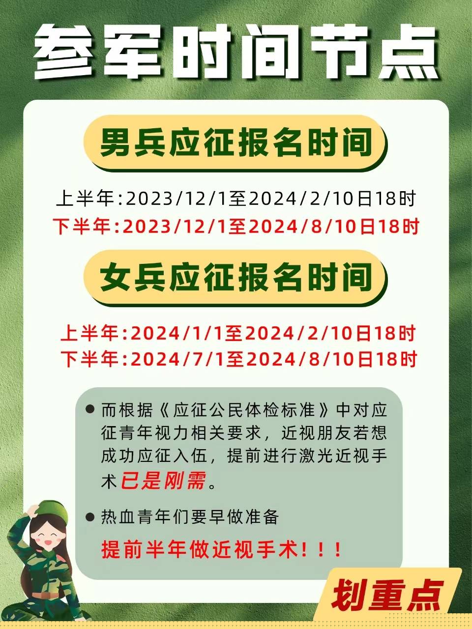 下半年征兵眼睛手术的最佳时机及相关注意事项，下半年征兵眼睛手术最佳时机及注意事项全解析